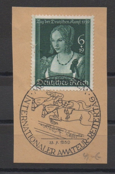 Michel Nr. 700, Deutsche Kunst auf Briefstück.